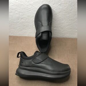 Excellent Silverts Single Strap Walking Men's Comfort Shoes Black Leather Size 9